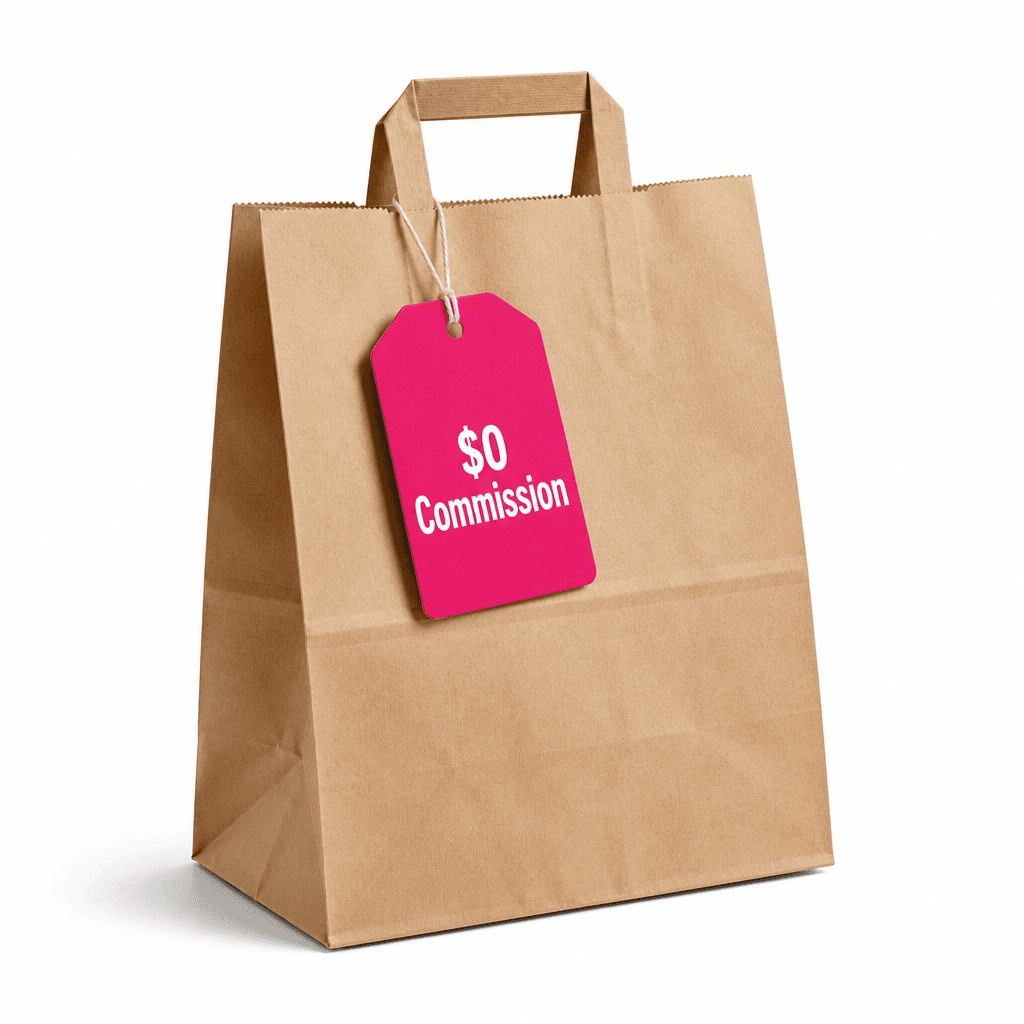 Direct restaurant orders in a takeout bag
