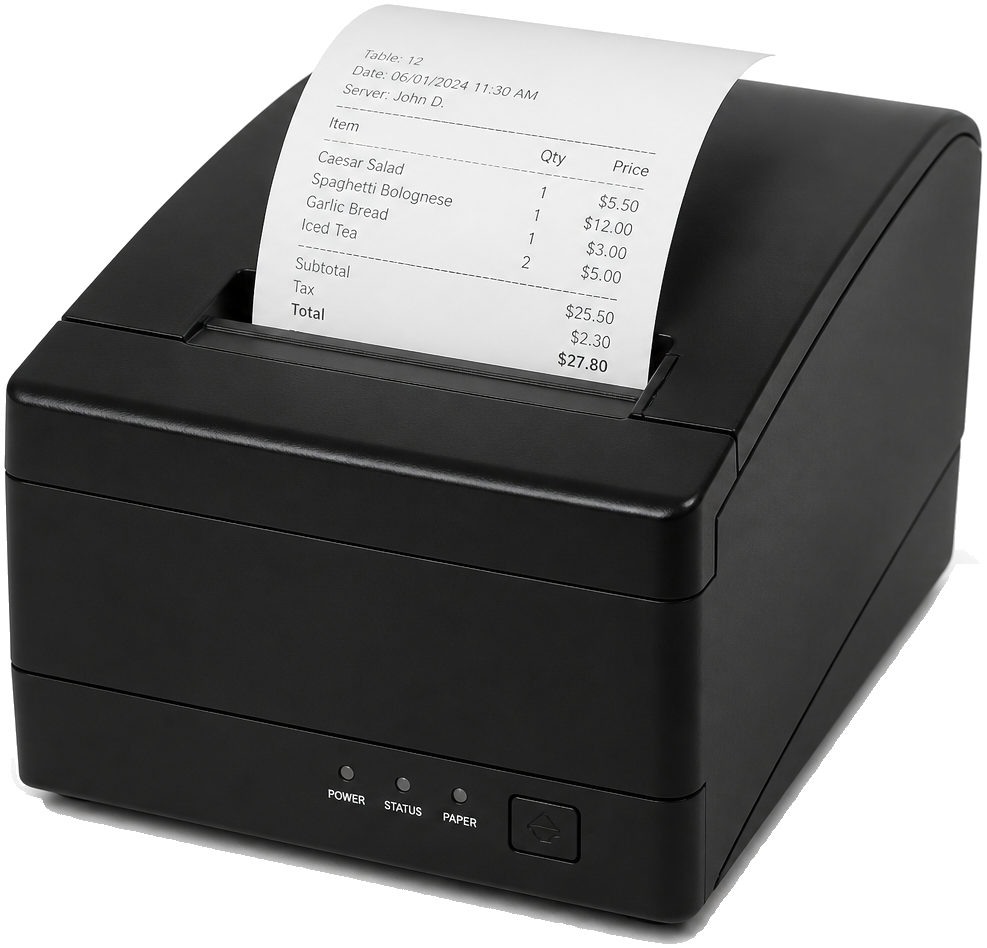 Restaurant technology thermal printer for kitchen tickets